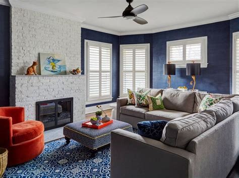 10 Grey & Navy Living Rooms To Inspire Your Next Decorating Project | The HomeEnvy Members Club ...