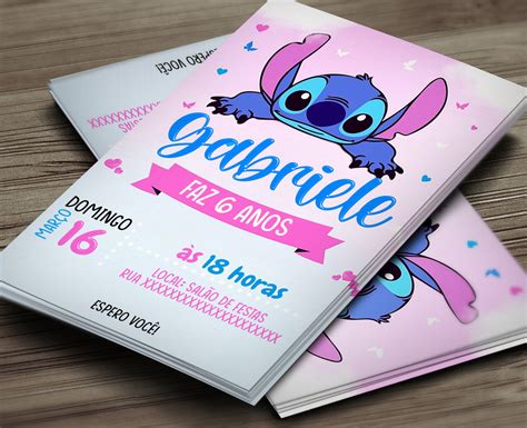 Convite Digital Stitch Lilo Stitch Montando A Sua Festa Oficial