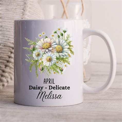 Personalized October Birth Flower Month Coffee Mug Custom Mom T