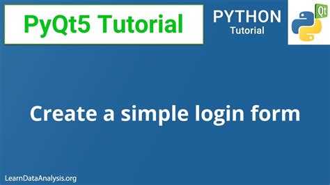 PyQt5 Tutorial Create A Simple Login Form YouTube