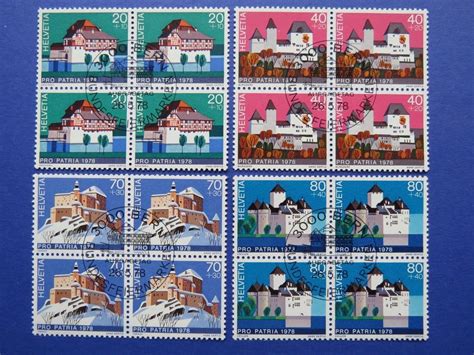 Viererblock Serie Pro Patria 1978 Off Ersttag Stempel BERN Kaufen Auf