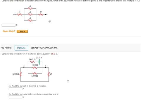 Solved Consider The Combination Of Resistors Shown In The