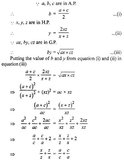 Rbse Solutions For Class Maths Chapter Sequence Progression And