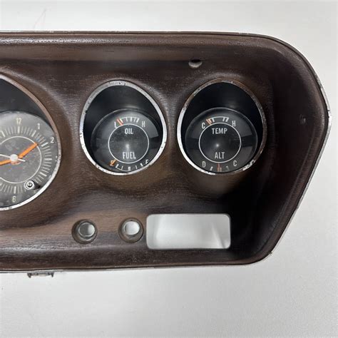 71 74 Mopar B Body Rallye Gauge Cluster 120 Speed With Clock Bezel