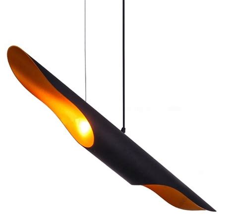 Lampa Sufitowa Wisząca Tube Tuba Czarna Złota 60Cm Toolight Sklep