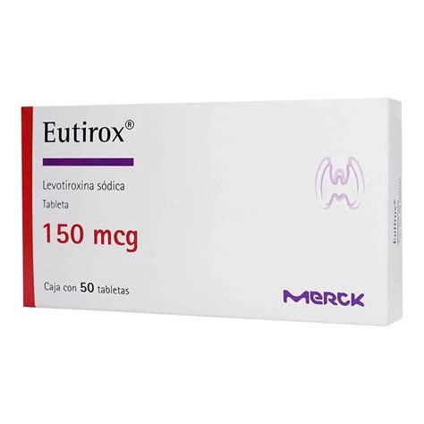 Eutirox Levotiroxina Sódica 150 Mcg Con 50 Tabletas Sanafarma Mx