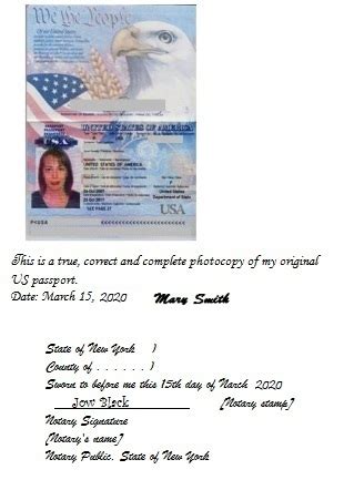 Florida Notarized Copy Of Passport Photo Masterlasi