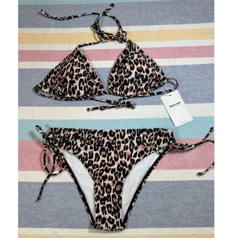 NWT Leopard Print String Bikini Size Small EBay
