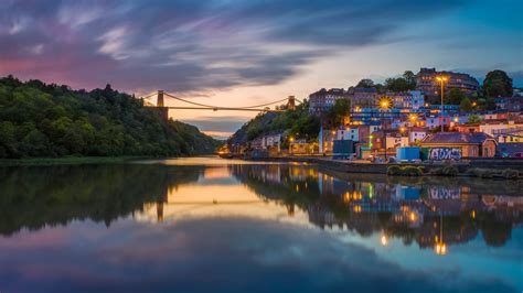 Bridge Bristol Building England Reflection River Clifton Suspension ...