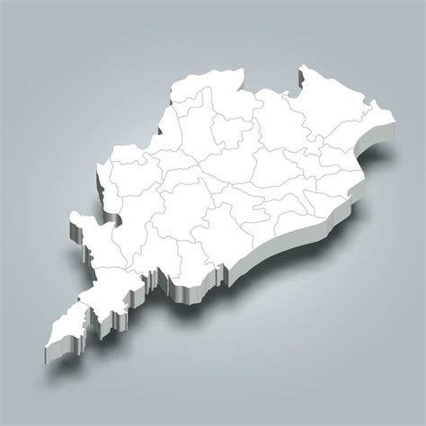 Odisha 3d district map is a state of India 28125520 Vector Art at Vecteezy