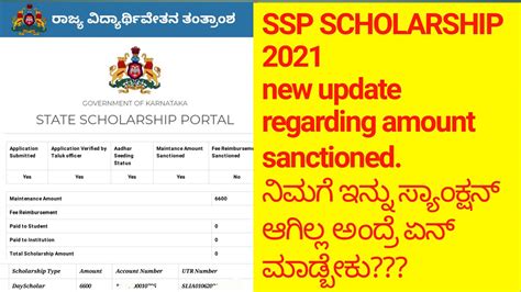 Ssp Post Matric Scholarship Amount Sanctioned For Sc St Obc And