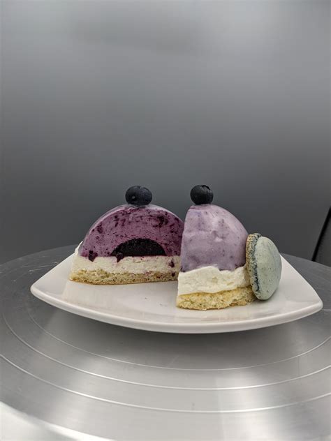 Blueberry Cheesecake Entremet On Genoise Sponge R Baking