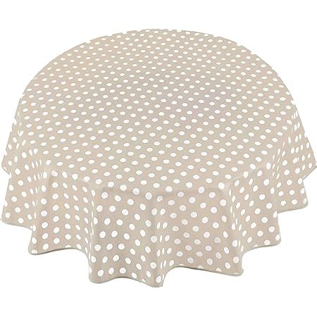 Home Direct Nappe Toile Cir E Pvc Ronde Cm Pois Gris Clair