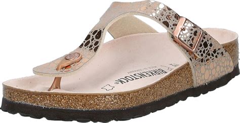 Birkenstock Womens Gizeh Metallic Stones Copper Birko Flor Sandals 39