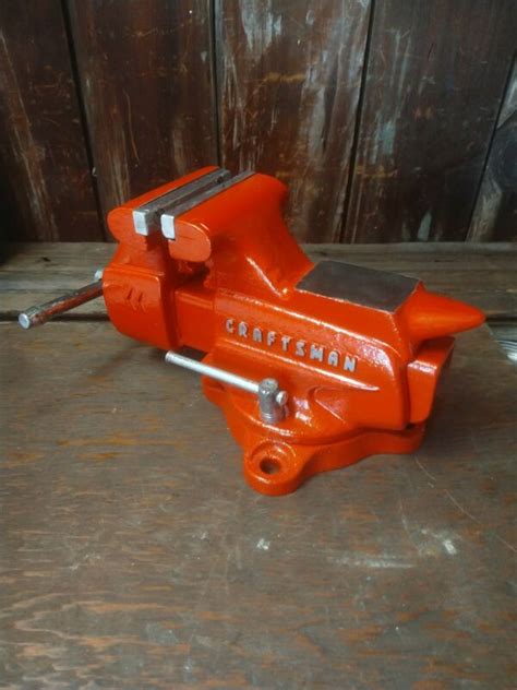 VINTAGE CRAFTSMAN 506 51801 SWIVEL BENCH VISE W ANVIL PIPE VISE 3 1 2