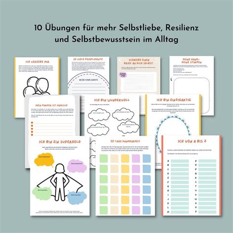 DIGITALER DOWNLOAD Selbstliebe Workbook für Kinder mit 10 wertvollen