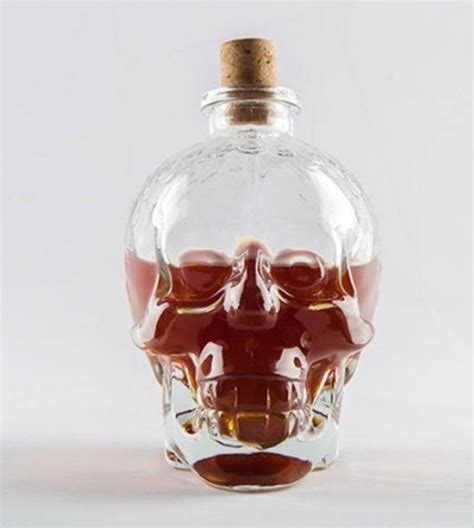 Buy Hand Crafted Glass Skull Bottle Creative Crystal Skull Bottle Made To Order From Glassarium