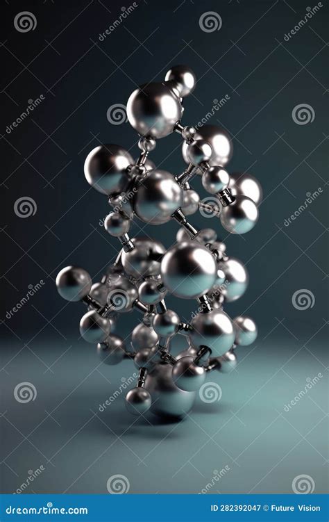 Silver Molecular Structure On White Background Royalty-Free Stock Photo | CartoonDealer.com ...