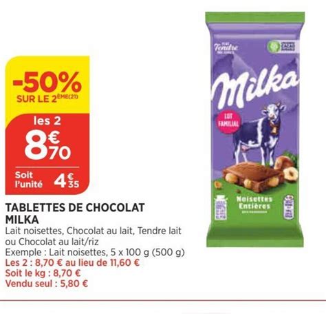 Promo Milka Tablettes De Chocolat Chez Bi