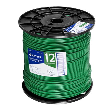 40121 CAB 12V 500 TRUPER Volteck Metro De Cable THHW LS 12 AWG Verde