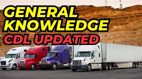 Cdl General Knowledge Test And Answers Study For Dmv Written