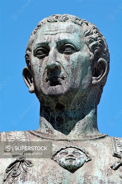 Emperor Julius Caesar Bronze Statue Via Dei Fori Imperiali Rome