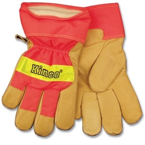 Kinco Hi-Vis Orange Lined Pigskin Gloves | High Visibility Gloves ...