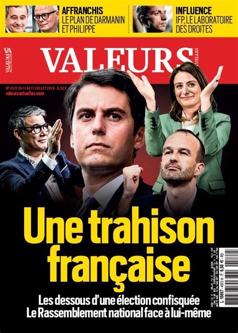 Valeurs actuelles N4572 du 11 juillet 2024 à télécharger sur iPad