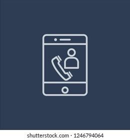 Phone Call Icon Phone Call Linear Stock Vector Royalty Free