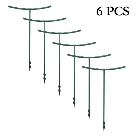 6PCS Garden Climbing Trellis Plant Support Cage Sturdy Plastic Stakes