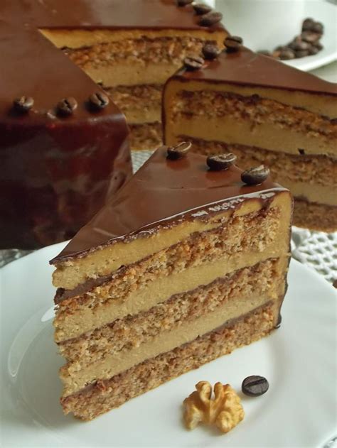 Tort orzechowy z kawą Coffee and walnut cake Cake recipes Desserts