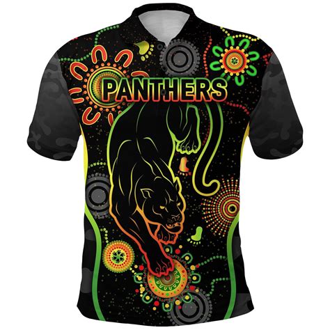 Penrith Panthers Polo Shirt ANZAC Day Unique Indigenous Fegrin