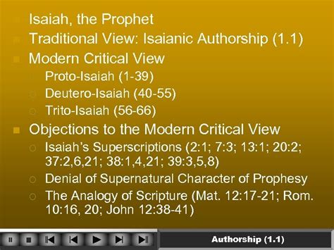 The Book Of Isaiah 1 Background