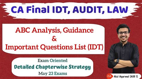 IDT Audit Law ABC Analysis Important Question List CA Final May