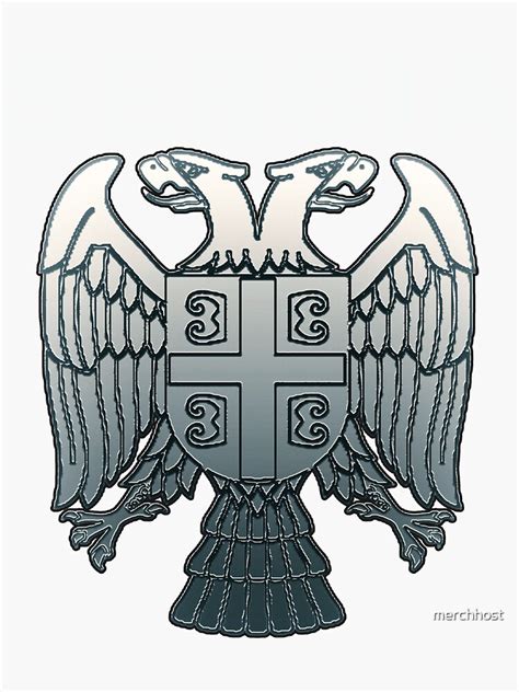 Serbian Eagle Deluxe Classic Coat Of Arms Design Sticker By Merchhost Redbubble