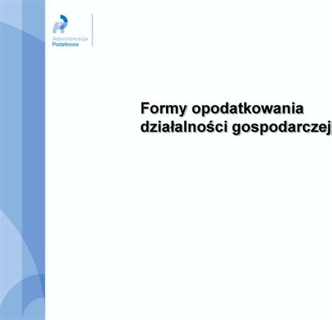 Formy opodatkowania działalności gospodarczej PDF Darmowe pobieranie