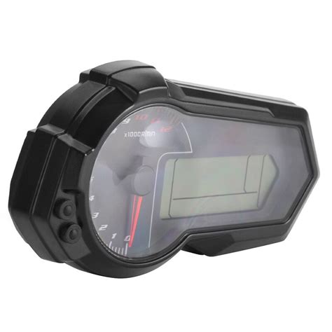 Universal 12V Motorcycle LCD Digital Gauge Oeter T Grandado