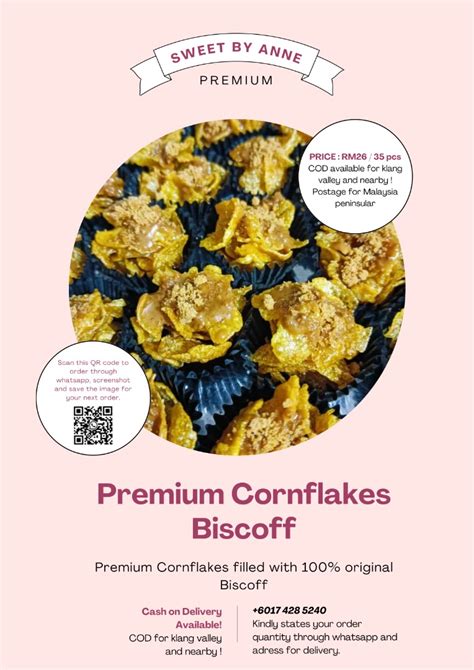 Kuih Raya Cornflakes Biscoff Premium Biskut Raya Viral