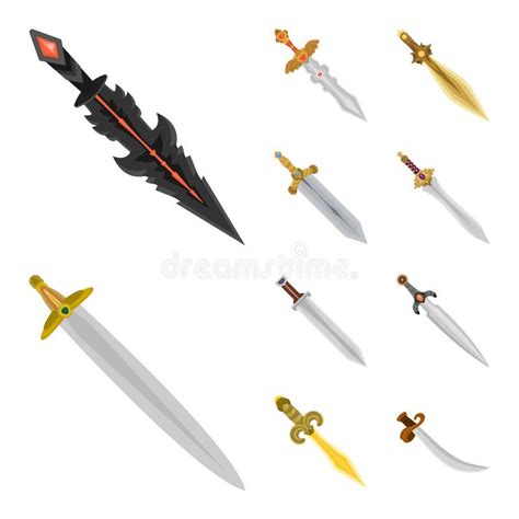 Vector Design Of Sword And Dagger Logo Collection Of Sword And Weapon