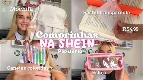 Comprinhas Na SHEIN Mochila Estojo Canetas Coloridas Testando