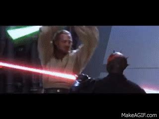 Obi-Wan Kenobi y Qui-Gon Jinn vs Darth Maul - HD on Make a GIF