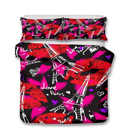 2019 New 3d Sexy Lips Print Bedding Set Digital Printing Bedding Set