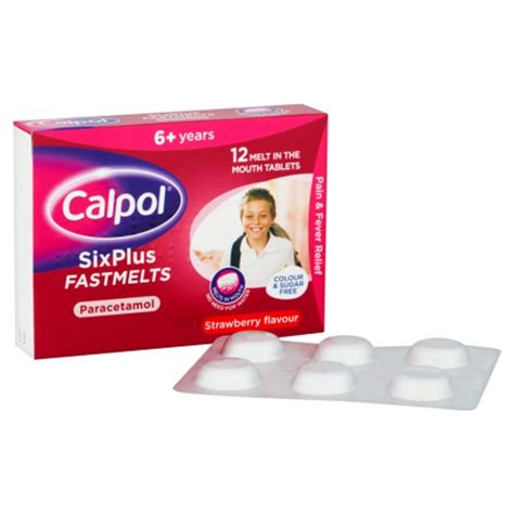 Calpol Sixplus Fastmelts 12 Tablets £1 49 At Chemist 4 U