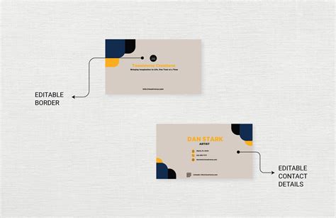 Artist Business Card Template - Download in Word, Illustrator ...