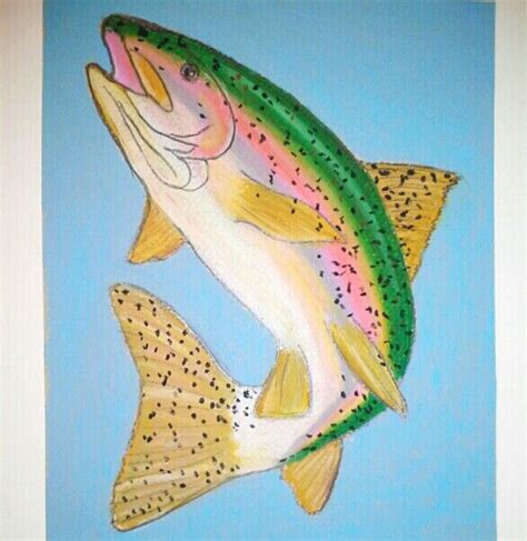 Rainbow trout oil pastel | Oil pastel, Rainbow trout, Trout