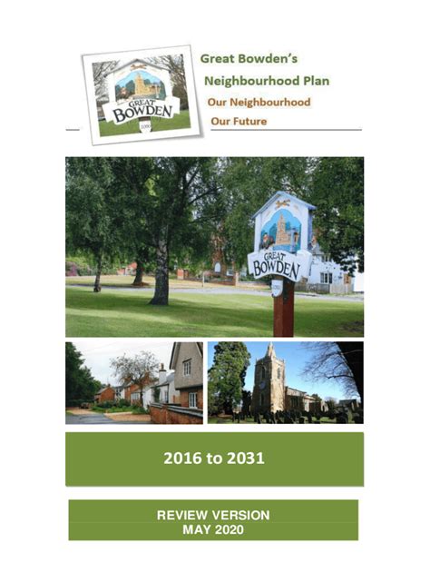 Fillable Online Great Bowden Neighbourhood Plan Fax Email Print PdfFiller