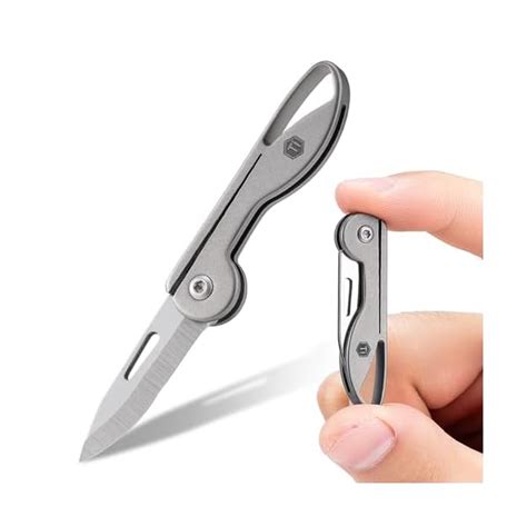 Keyunity Kk Mini Titanium Pocket Knife For Everyday Carry Razor