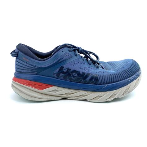 Mens 12 Hoka One One Bondi 7 Running Shoes Sneakers Blue 1110518 Rtos