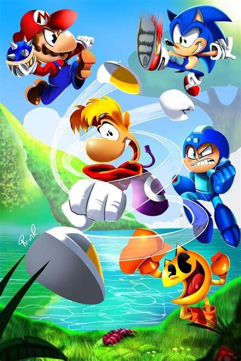 Mario Vs Sonic Vs Megaman Vs Pacman