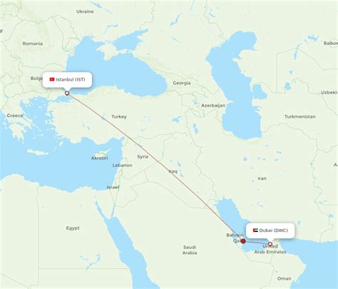 All Flight Routes From Dubai To Istanbul Dwc To Ist Flight Routes